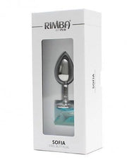 Rimba - Sofia - Metalen Buttplug Met Kristal - Blauw-Laced-up.nl