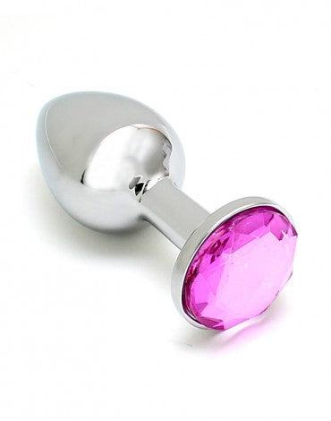 Rimba - Sofia - Metalen Buttplug Met Kristal - Roze-Laced-up.nl