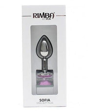 Rimba - Sofia - Metalen Buttplug Met Kristal - Roze-Laced-up.nl
