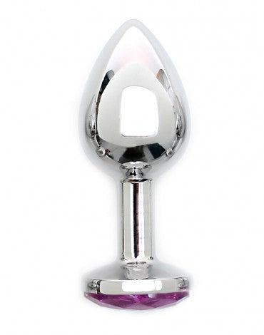 Rimba - Sofia - Metalen Buttplug Met Kristal - Roze-Laced-up.nl