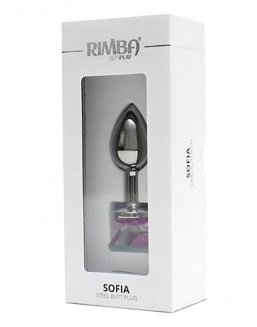 Rimba - Sofia - Metalen Buttplug Met Kristal - Roze-Laced-up.nl