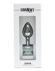 Rimba - Sofia - Metalen Buttplug Met Kristal - Wit-Laced-up.nl