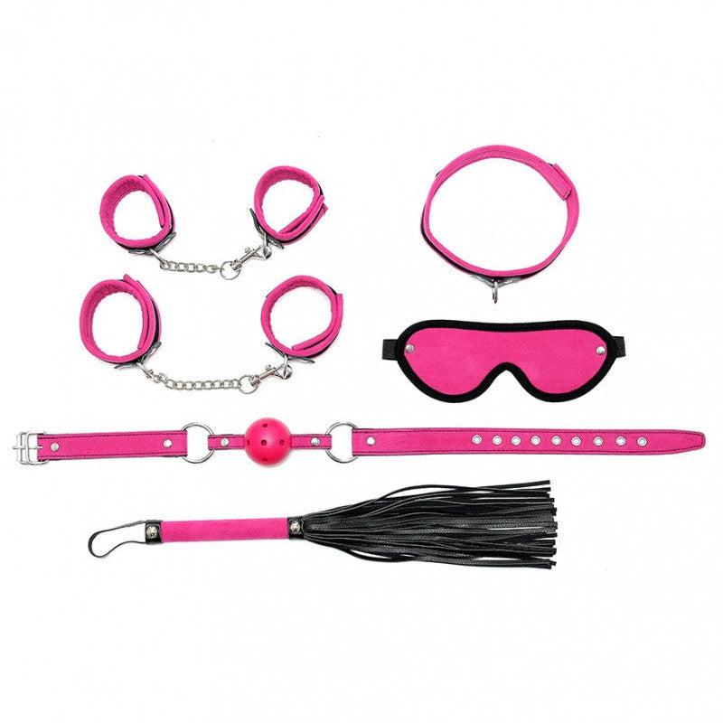 Rimba - Soft Bondage - Beginners Set - 6-delig - Zwart/Roze-Laced-up.nl