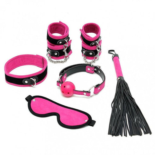 Rimba - Soft Bondage - Beginners Set - 6-delig - Zwart/Roze-Laced-up.nl