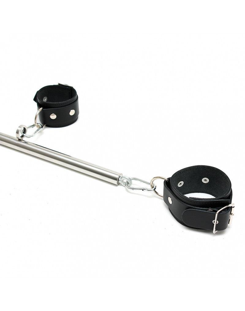 Rimba - Spreader Bar - Metalen Spreidstang - Inclusief Tuiglederen Pols Boeien En Voet Boeien - Verstelbaar-Laced-up.nl