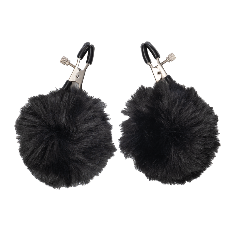 Rimba - Tepelklemmen met Pompons - Zwart-Erotiekvoordeel.nl