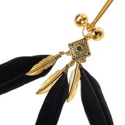 Rimba - Nippelklemmen mit Federn - Schwarz/Gold-Laced-up.nl