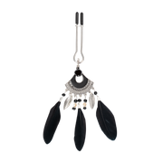 Rimba - Feather Nipple Clamps - Black/Silver-Laced-up.nl