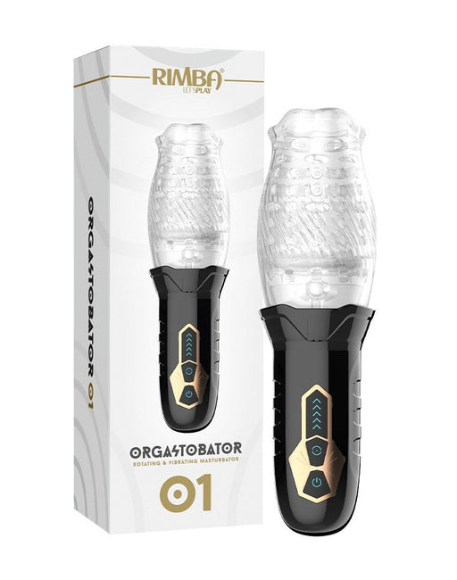 Rimba Toys - Orgastobator 01 - Automatische Masturbator - Zwart & Transparant-Laced-up.nl