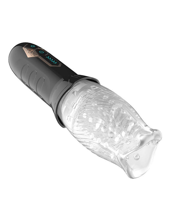 Rimba Toys - Orgastobator 01 - Automatische Masturbator - Zwart & Transparant-Laced-up.nl