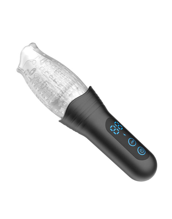 Rimba Toys - Orgastobator 02 - Automatische Masturbator - Zwart & Transparant-Laced-up.nl