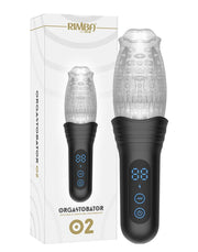 Rimba Toys - Orgastobator 02 - Automatische Masturbator - Zwart & Transparant-Laced-up.nl