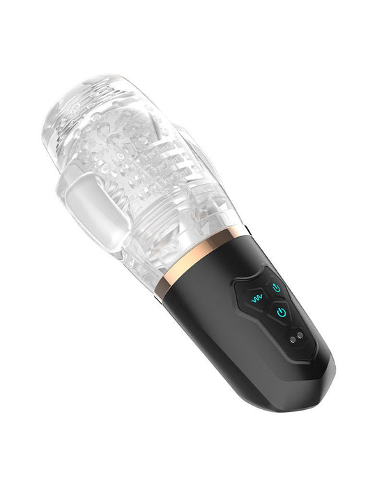 Rimba Toys - Orgastobator 03 - Automatische Masturbator - Zwart & Transparant-Laced-up.nl