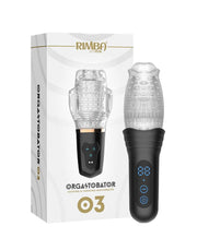 Rimba Toys - Orgastobator 03 - Automatische Masturbator - Zwart & Transparant-Laced-up.nl