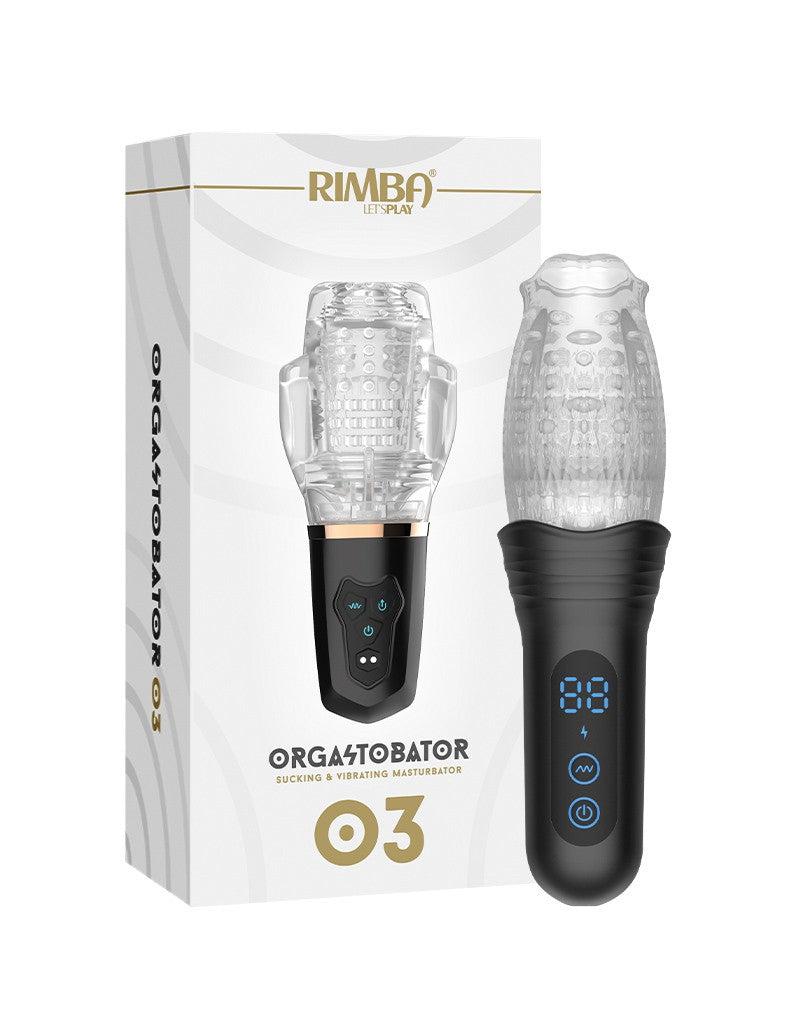 Rimba Toys - Orgastobator 03 - Automatische Masturbator - Zwart & Transparant-Laced-up.nl