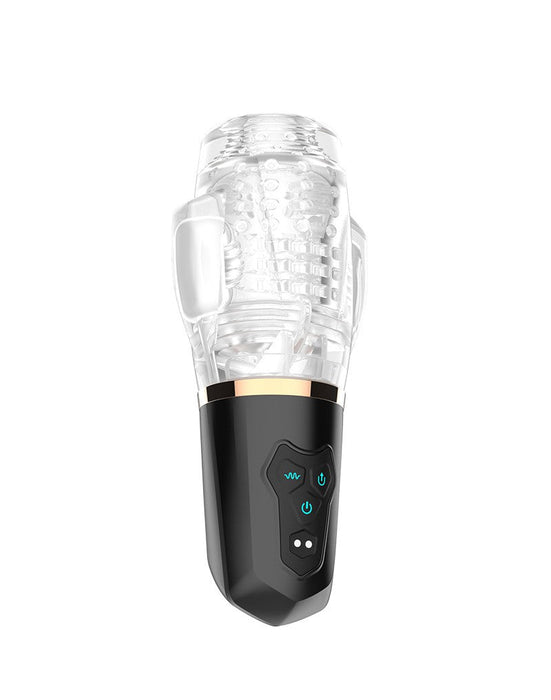 Rimba Toys - Orgastobator 03 - Automatische Masturbator - Zwart & Transparant-Laced-up.nl