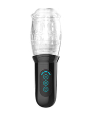 Rimba Toys - Orgastobator 05 - Masturbateur rotatif automatique - Noir/Transparent - Laced-up.nl