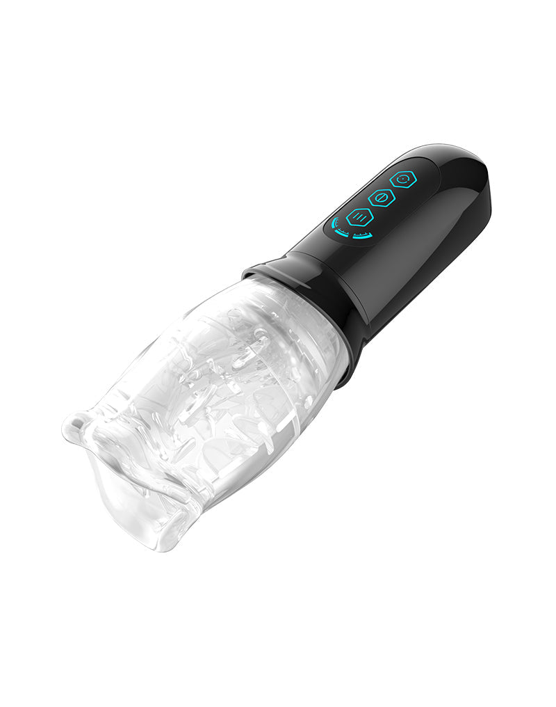 Rimba Toys - Orgastobator 05 - Masturbateur rotatif automatique - Noir/Transparent-Laced-up.nl