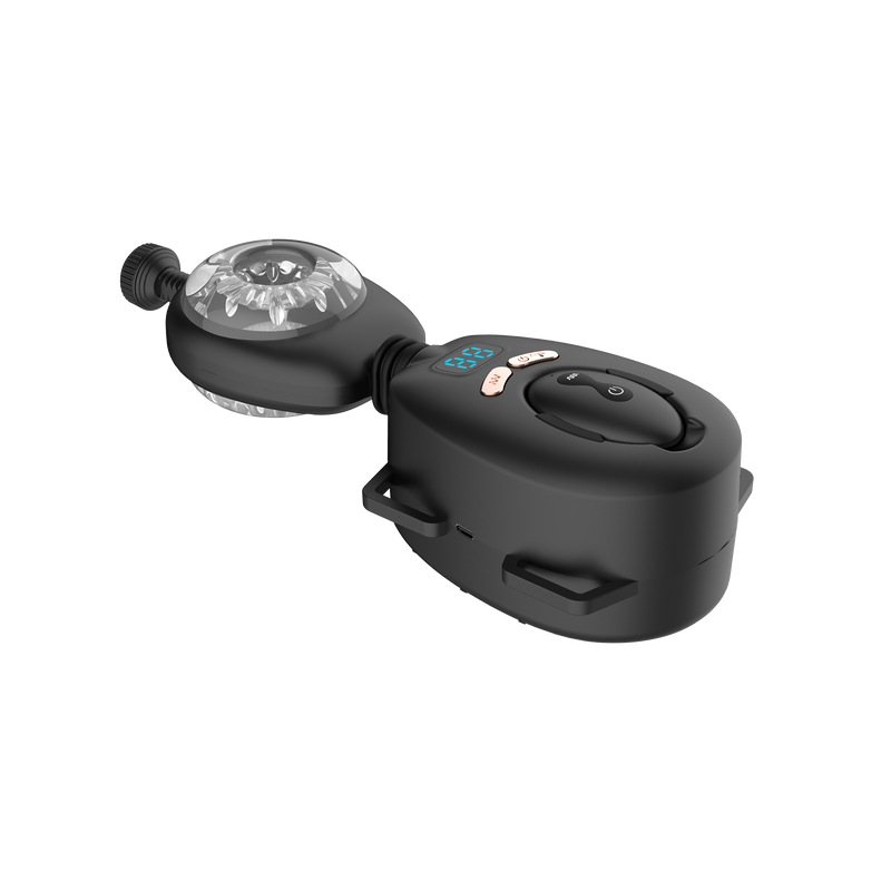 Rimba Toys - Orgastobator 06 - Masturbator with Swing Function - Black - Laced-up.nl