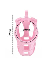 Rimba Toys - P-Cage PC01 - Kunststof Kuisheidskooi - Peniskooi - Chastity - Roze - Verkrijgbaar in 3 maten-Laced-up.nl