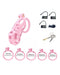 Rimba Toys - P-Cage PC01 - Kunststof Kuisheidskooi - Peniskooi - Chastity - Roze - Verkrijgbaar in 3 maten-Laced-up.nl