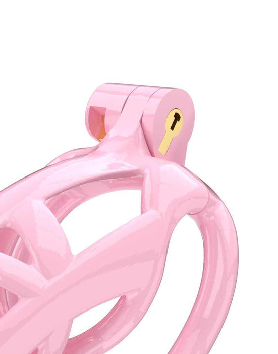 Rimba Toys - P-Cage PC01 - Kunststof Kuisheidskooi - Peniskooi - Chastity - Roze - Verkrijgbaar in 3 maten-Laced-up.nl