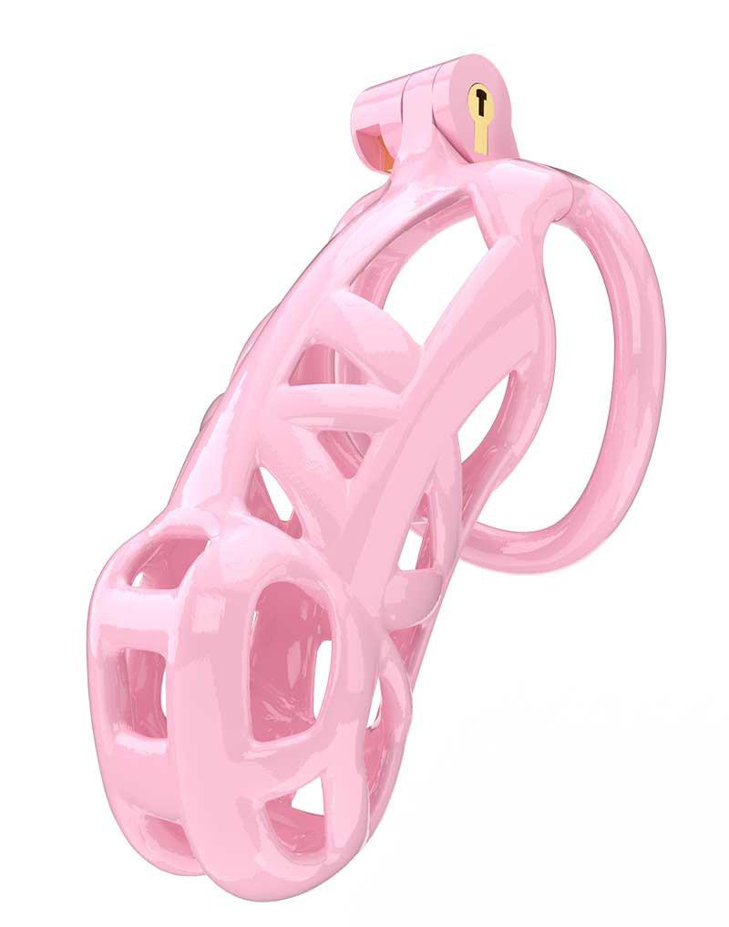 Rimba Toys - P-Cage PC01 - Kunststof Kuisheidskooi - Peniskooi - Chastity - Roze - Verkrijgbaar in 3 maten-Laced-up.nl