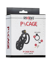 Rimba Toys - P-Cage PC01 - Kunststof Kuisheidskooi - Peniskooi - Chastity - Zwart - Verkrijgbaar in 3 maten-Laced-up.nl
