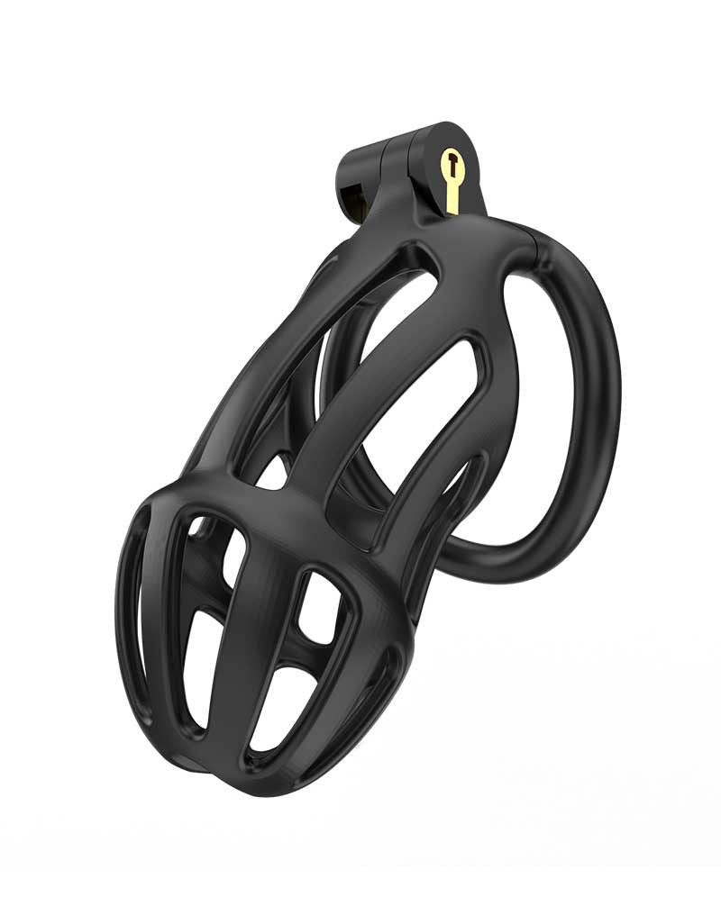 Rimba Toys - P-Cage PC01 - Kunststof Kuisheidskooi - Peniskooi - Chastity - Zwart - Verkrijgbaar in 3 maten-Laced-up.nl