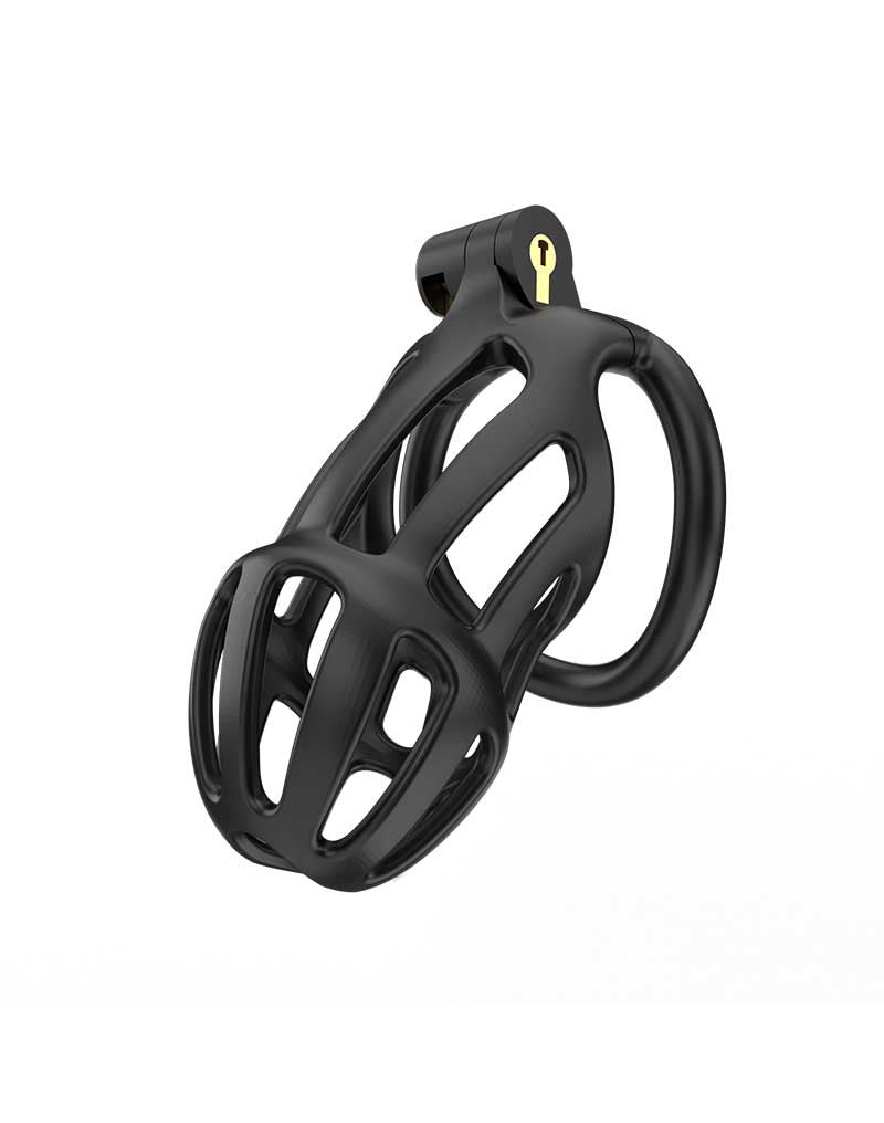 Rimba Toys - P-Cage PC01 - Kunststof Kuisheidskooi - Peniskooi - Chastity - Zwart - Verkrijgbaar in 3 maten-Laced-up.nl