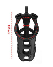 Rimba Toys - P-Cage PC01 - Kunststof Kuisheidskooi - Peniskooi - Chastity - Zwart - Verkrijgbaar in 3 maten-Laced-up.nl