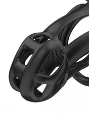 Rimba Toys - P-Cage PC01 - Kunststof Kuisheidskooi - Peniskooi - Chastity - Zwart - Verkrijgbaar in 3 maten-Laced-up.nl