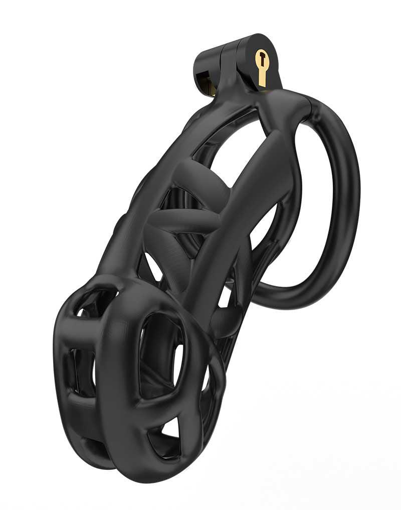 Rimba Toys - P-Cage PC01 - Kunststof Kuisheidskooi - Peniskooi - Chastity - Zwart - Verkrijgbaar in 3 maten-Laced-up.nl