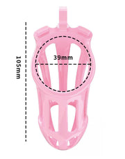 Rimba Toys - P-Cage PC02 - Kunststof Kuisheidskooi - Peniskooi - Chastity - Roze - Verkrijgbaar in 3 maten-Laced-up.nl
