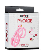 Rimba Toys - P-Cage PC02 - Kunststof Kuisheidskooi - Peniskooi - Chastity - Roze - Verkrijgbaar in 3 maten-Laced-up.nl