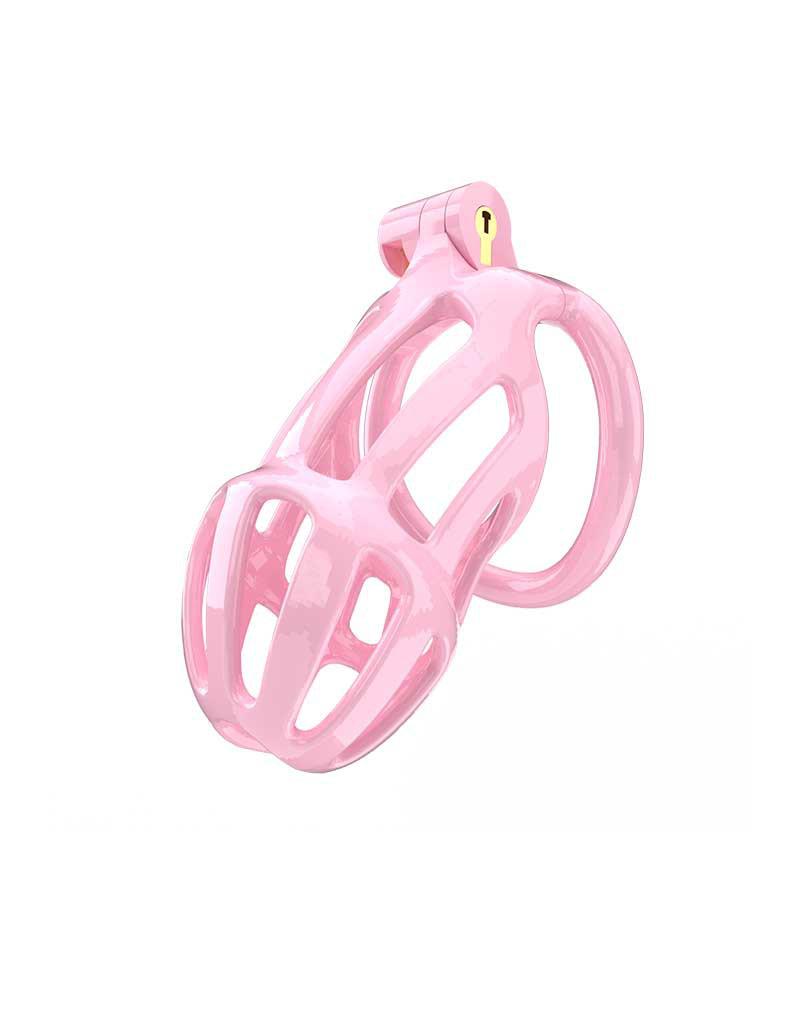 Rimba Toys - P-Cage PC02 - Kunststof Kuisheidskooi - Peniskooi - Chastity - Roze - Verkrijgbaar in 3 maten-Laced-up.nl