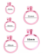 Rimba Toys - P-Cage PC02 - Kunststof Kuisheidskooi - Peniskooi - Chastity - Roze - Verkrijgbaar in 3 maten-Laced-up.nl