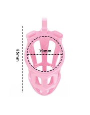 Rimba Toys - P-Cage PC02 - Kunststof Kuisheidskooi - Peniskooi - Chastity - Roze - Verkrijgbaar in 3 maten-Laced-up.nl