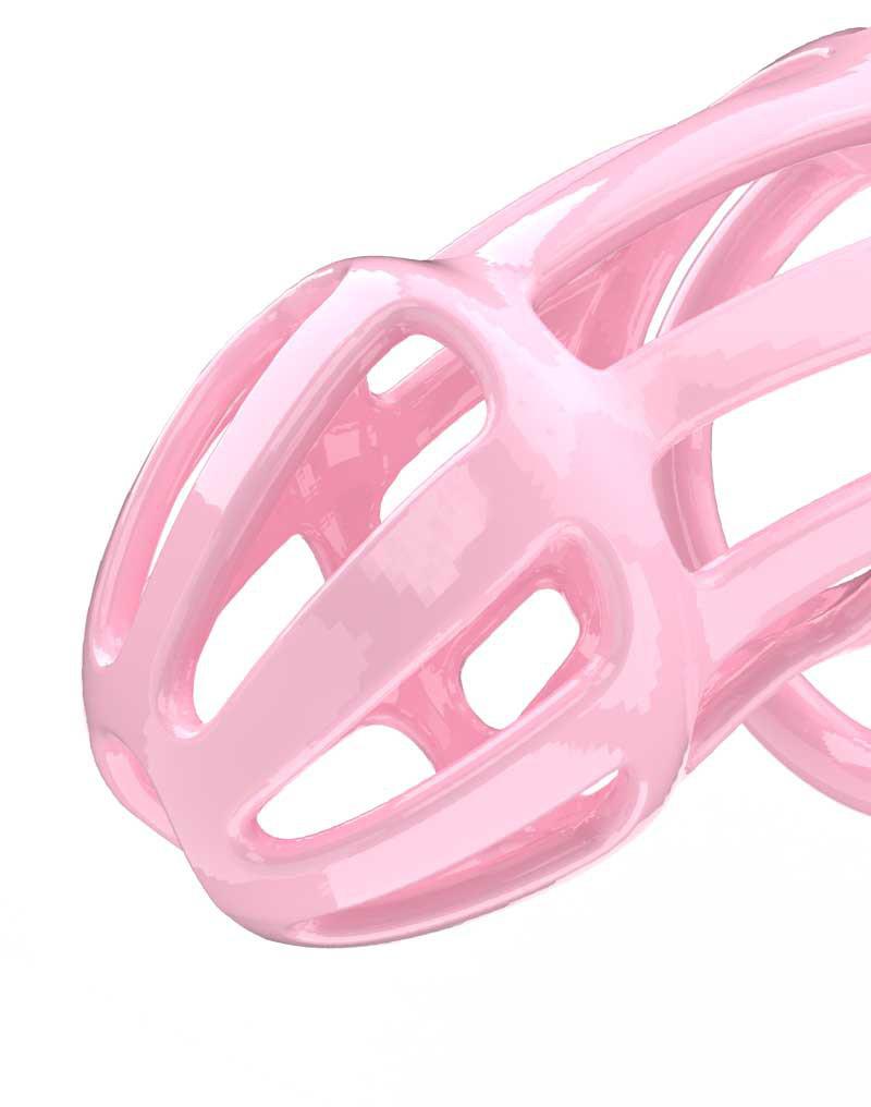 Rimba Toys - P-Cage PC02 - Kunststof Kuisheidskooi - Peniskooi - Chastity - Roze - Verkrijgbaar in 3 maten-Laced-up.nl