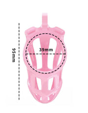 Rimba Toys - P-Cage PC02 - Kunststof Kuisheidskooi - Peniskooi - Chastity - Roze - Verkrijgbaar in 3 maten-Laced-up.nl