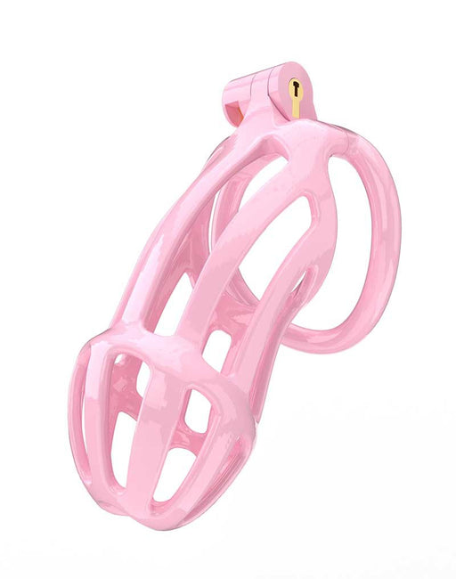 Rimba Toys - P-Cage PC02 - Cage de chasteté en plastique - Cage à pénis - Chastity - Rose - Disponible en 3 tailles - Laced-up.nl