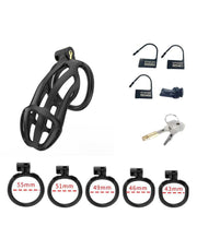 Rimba Toys - P-Cage PC02 - Kunststof Kuisheidskooi - Peniskooi - Chastity - Zwart -Laced-up.nl