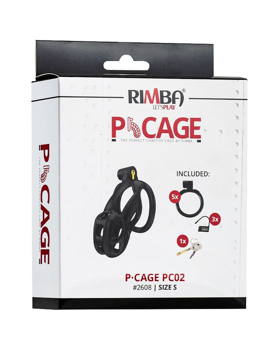 Rimba Toys - P-Cage PC02 - Kunststof Kuisheidskooi - Peniskooi - Chastity - Zwart -Laced-up.nl