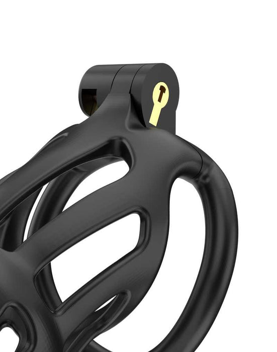 Rimba Toys - P-Cage PC02 - Kunststof Kuisheidskooi - Peniskooi - Chastity - Zwart -Laced-up.nl