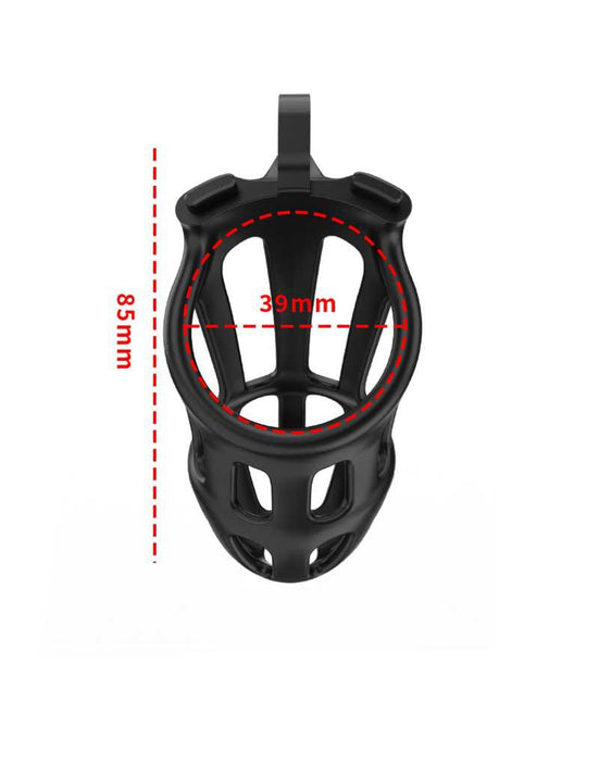 Rimba Toys - P-Cage PC02 - Kunststof Kuisheidskooi - Peniskooi - Chastity - Zwart -Laced-up.nl