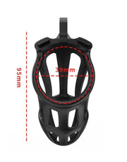 Rimba Toys - P-Cage PC02 - Kunststof Kuisheidskooi - Peniskooi - Chastity - Zwart -Laced-up.nl