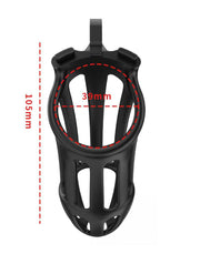 Rimba Toys - P-Cage PC02 - Kunststof Kuisheidskooi - Peniskooi - Chastity - Zwart -Laced-up.nl