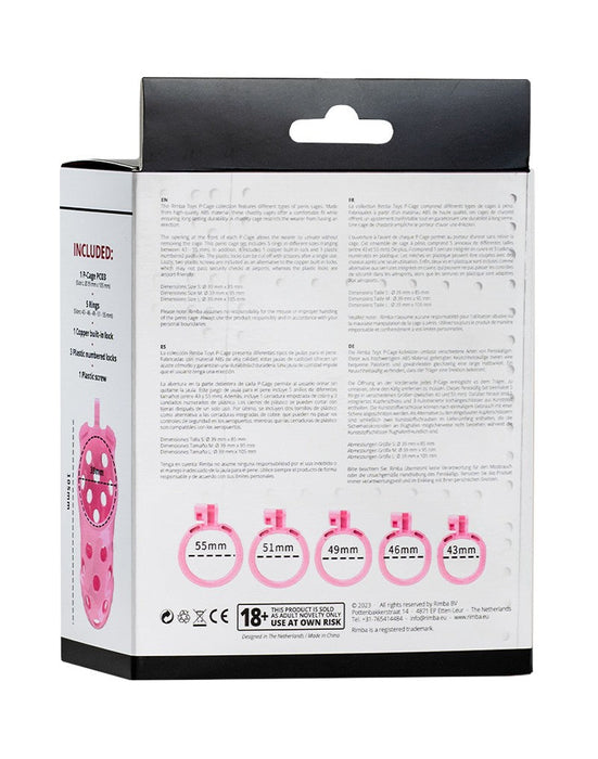 Rimba Toys - P-Cage PC03 - Kunststof Kuisheidskooi - Peniskooi - Chastity - Roze-Laced-up.nl