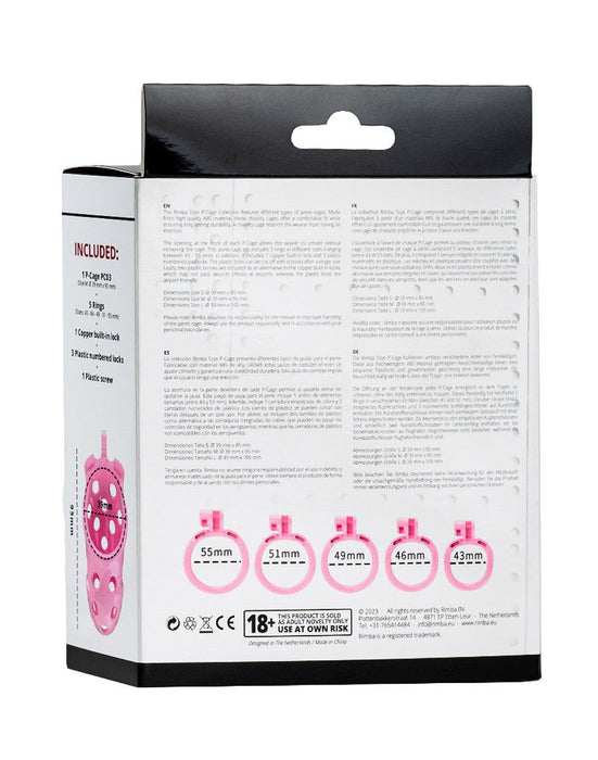 Rimba Toys - P-Cage PC03 - Kunststof Kuisheidskooi - Peniskooi - Chastity - Roze-Laced-up.nl