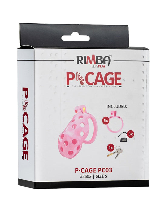 Rimba Toys - P-Cage PC03 - Kunststof Kuisheidskooi - Peniskooi - Chastity - Roze-Laced-up.nl